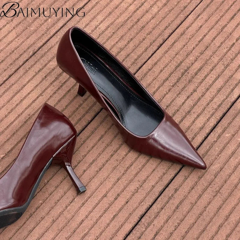 Sandalias clásicas de tacón con punta