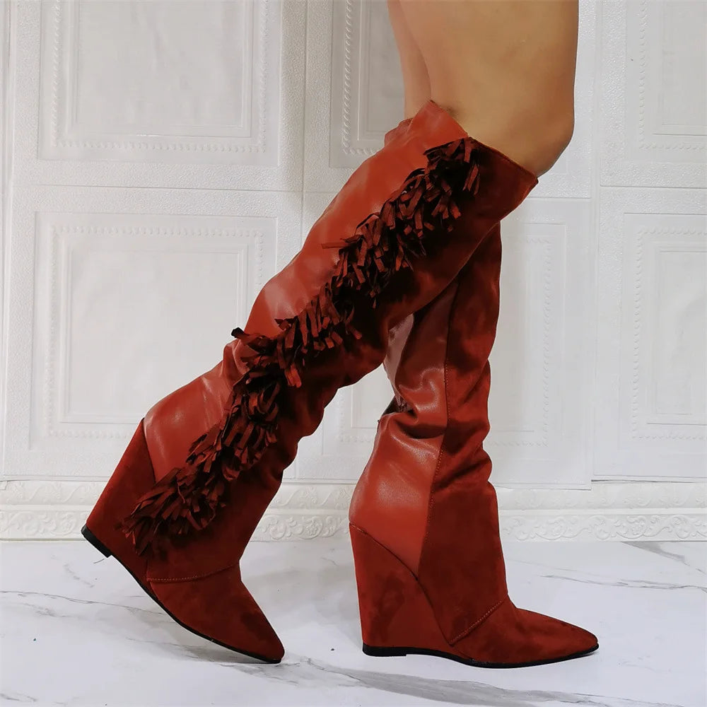 Nuevas botas blancas con flecos