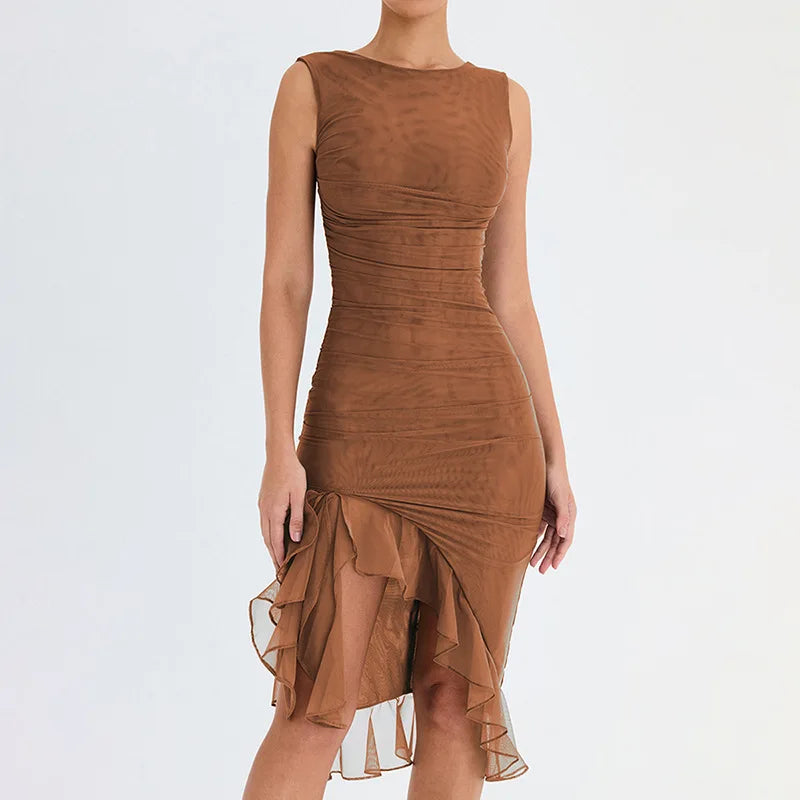 Vestido midi sexy y elegante